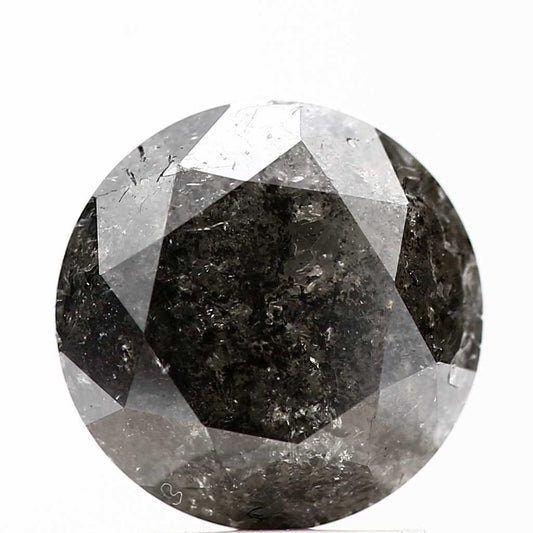 2.20 Carat Fancy Gray Round Cut Natural Loose Diamond