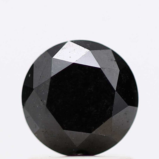 1.16 Carat Fancy Black Round Shape Brilliant Cut Natural Loose Diamond