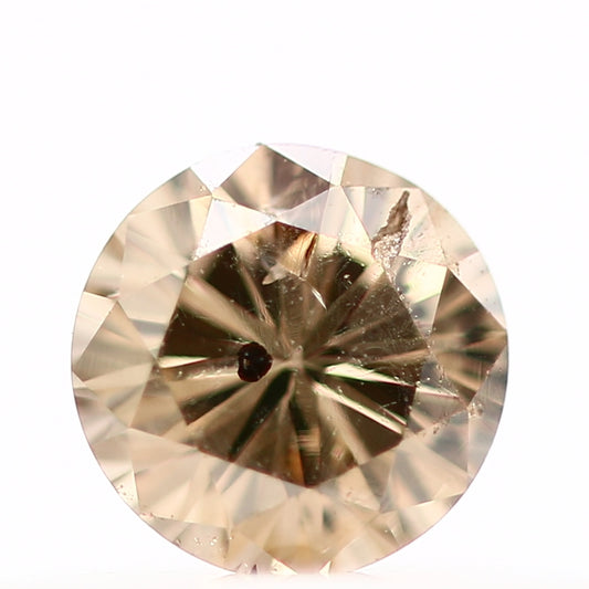0.25 Carat Fancy Champagne Brown Round Cut Natural Loose Diamond