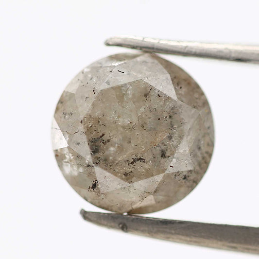 2.04 Carat Fancy Gray Round Cut Natural Loose Diamond