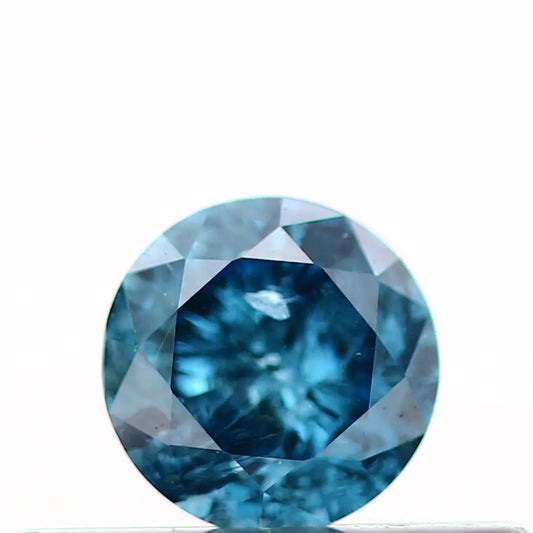 0.22 Carat Fancy Blue Round Brilliant Cut Natural Loose Diamond