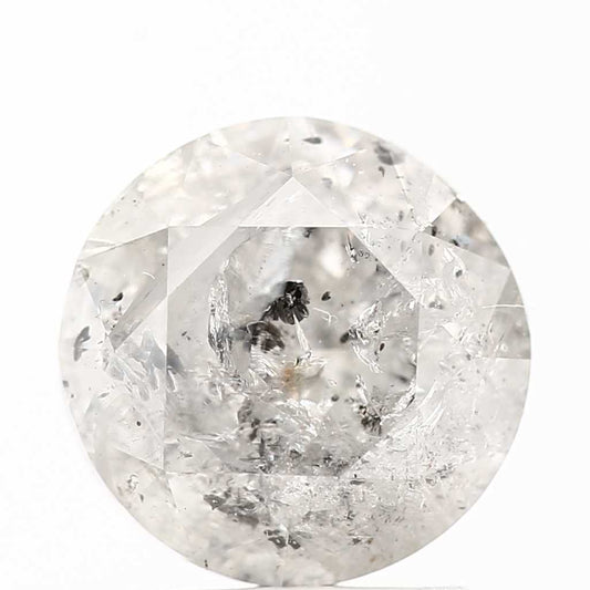 2.25 Carat Fancy Gray Salt and Pepper Round Cut Natural Loose Diamond