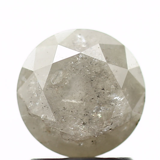 1.35 Carat Fancy Gray Rustic Round Shape Brilliant Cut Natural Loose Diamond