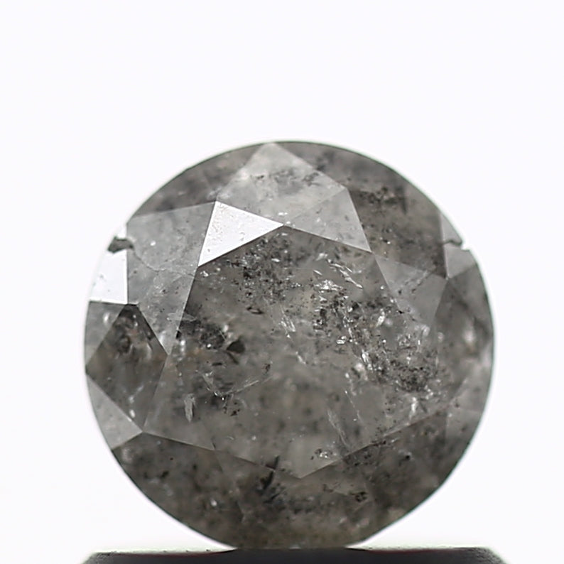0.71 Carat Fancy Gray Salt and Pepper Round Brilliant Cut Natural Loose Diamond