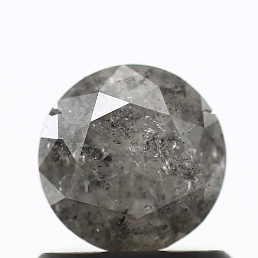 0.71 Carat Fancy Gray Salt and Pepper Round Brilliant Cut Natural Loose Diamond