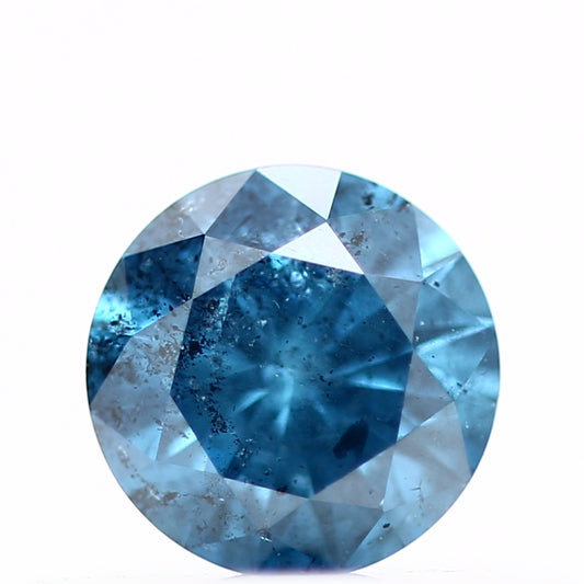 0.26 Carat Round Brilliant Fancy Vivid Blue Natural Loose Diamond