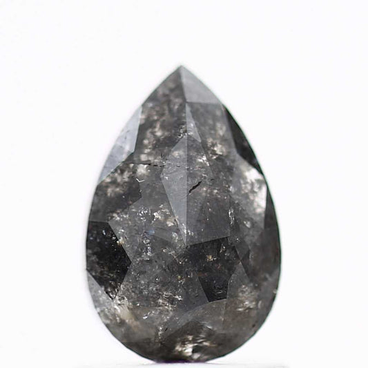 Salt and Pepper Diamond Fancy Gray Color 0.94 CT 7.95 x 5.28 x 2.48 MM Pear Cut Diamond! Natural Loose Diamond ! Christmas Gift for Her