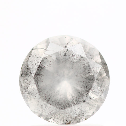 1.39 Carat Salt and Pepper Diamond Round Shape Gray Natural Loose Diamond