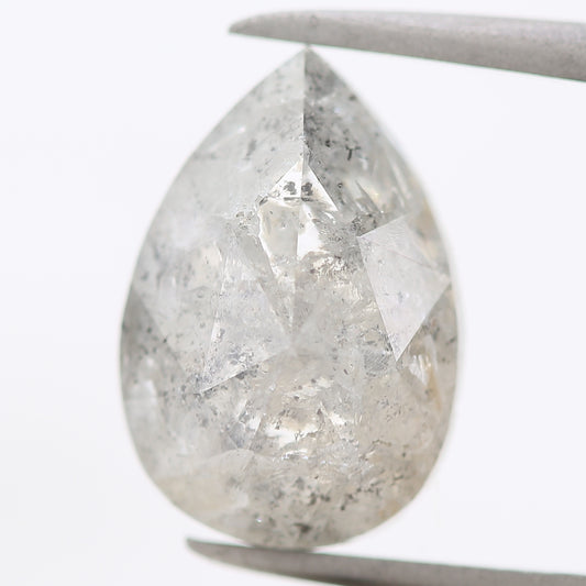 Salt and Pepper Diamond Fancy Gray Color 3.45 CT 11.60 x 8.00 x 4.70 MM Pear Cut Diamond! Natural Loose Diamond ! Christmas Gift for Her