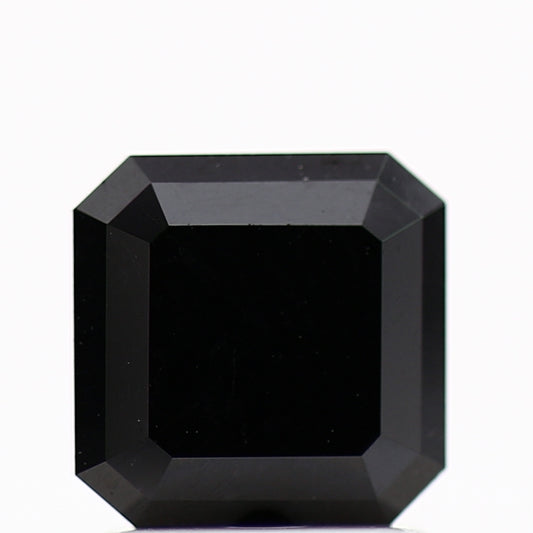 Asscher Black Diamond 6.47 MM Fancy Black Color Diamond for Ring AAA Diamond Black Diamond Jewelry