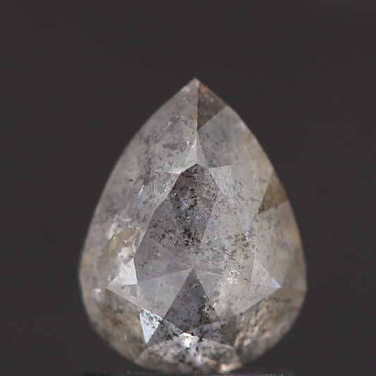 Salt and Pepper Diamond Fancy Gray Color 0.85 CT 7.40 x 5.60 x 2.51 MM Pear Cut Diamond! Natural Loose Diamond ! Christmas Gift for Her