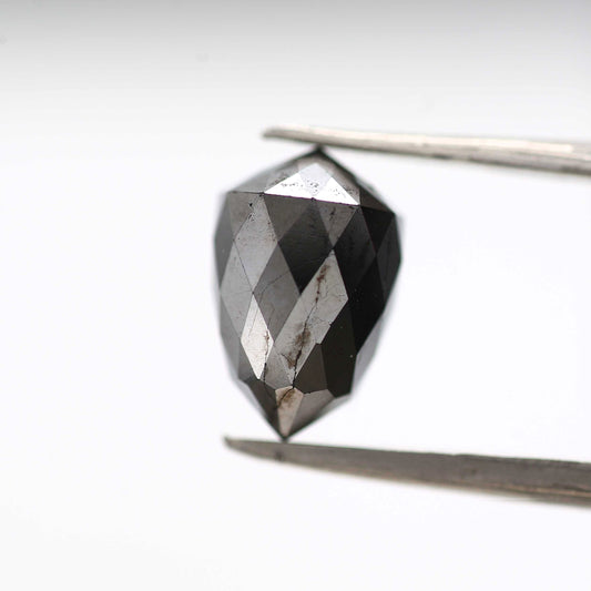 4.05 ct Natural Black Tear Drops Loose Diamond Beads for Jewelry