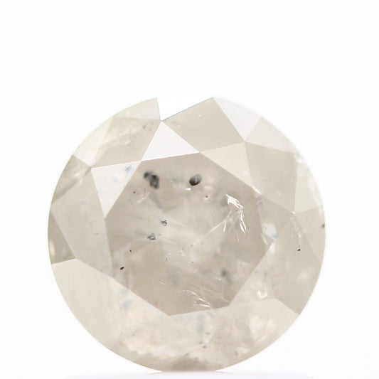 0.97 Carat Salt and Pepper Gray Round Brilliant Cut Natural Loose Diamond