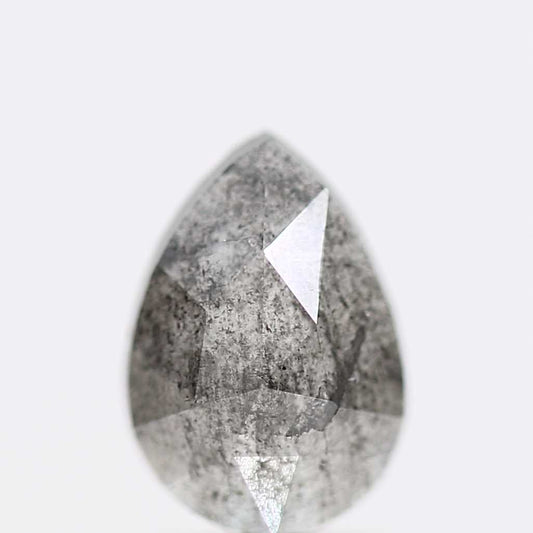 Salt and Pepper Diamond Fancy Gray Color 0.76 CT 5.09 x 7.30 x 2.50 MM Pear Cut Diamond! Natural Loose Diamond ! Christmas Gift for Her