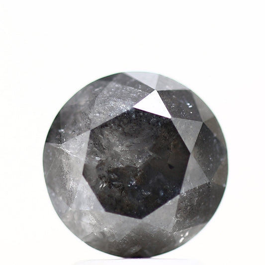 3 Carat Gray Rustic Round Shape Brilliant Cut Natural Loose Diamond