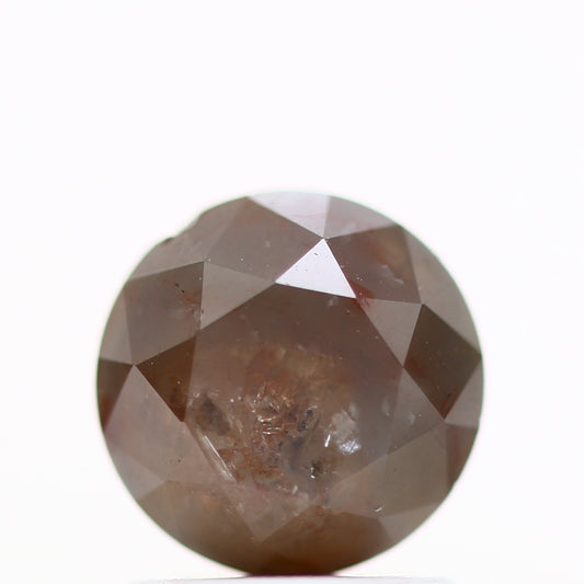 1.69 Carat Brown Gray Round Shape Brilliant Cut Natural Loose Diamond