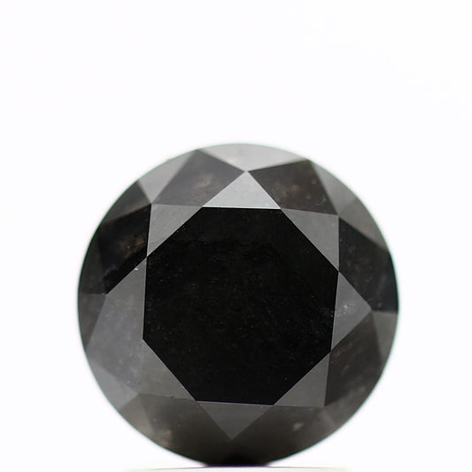 GIA round black certified diamonds