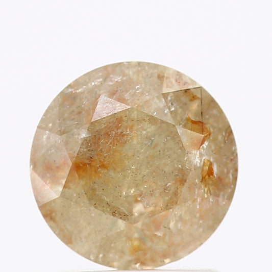 Salt and Pepper Round Diamond ! Fancy Orange Brilliant Cut Diamond for Engagement Ring, Natural Loose Diamond ! 1.30 Ct Diamond Gift for Her
