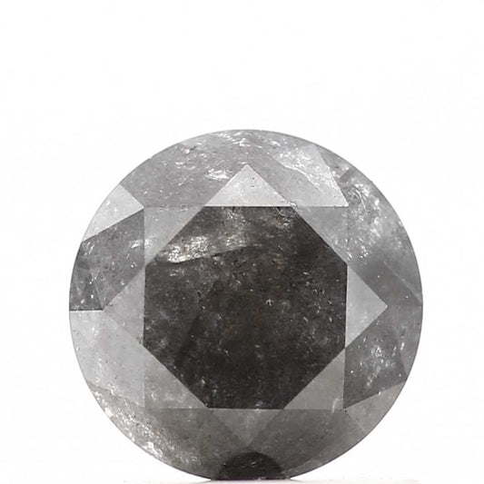 0.85 Carat Gray Salt and Pepper Diamond Round Brilliant Cut Natural Loose Diamond
