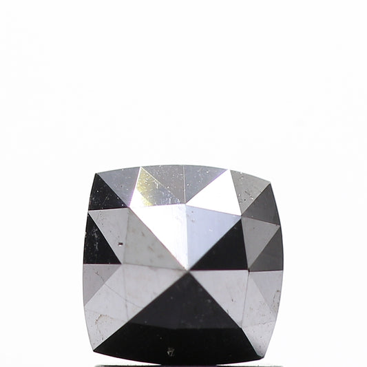 1.05 Ct Natural Black Cushion Single Cut Loose Diamond for Jewelery