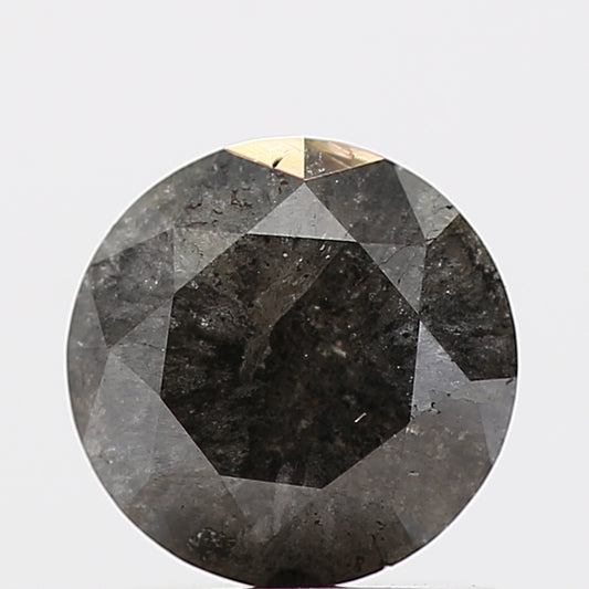 1.07 Carat Fancy Black Round Shape Brilliant Cut Natural Loose Diamond