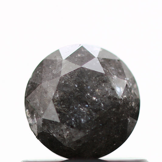 0.66 Carat Salt and Pepper Diamond Gray Round Brilliant Cut Natural Loose Diamond