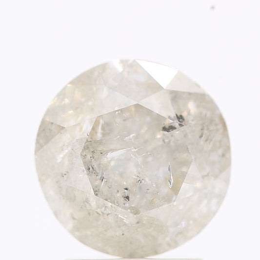 Natural Loose Round Salt And Pepper Diamond Fancy Grey Color 2.00 CT 7.80 X 5.08 MM Round Brilliant Cut Diamond ! Christmas Gift for Her