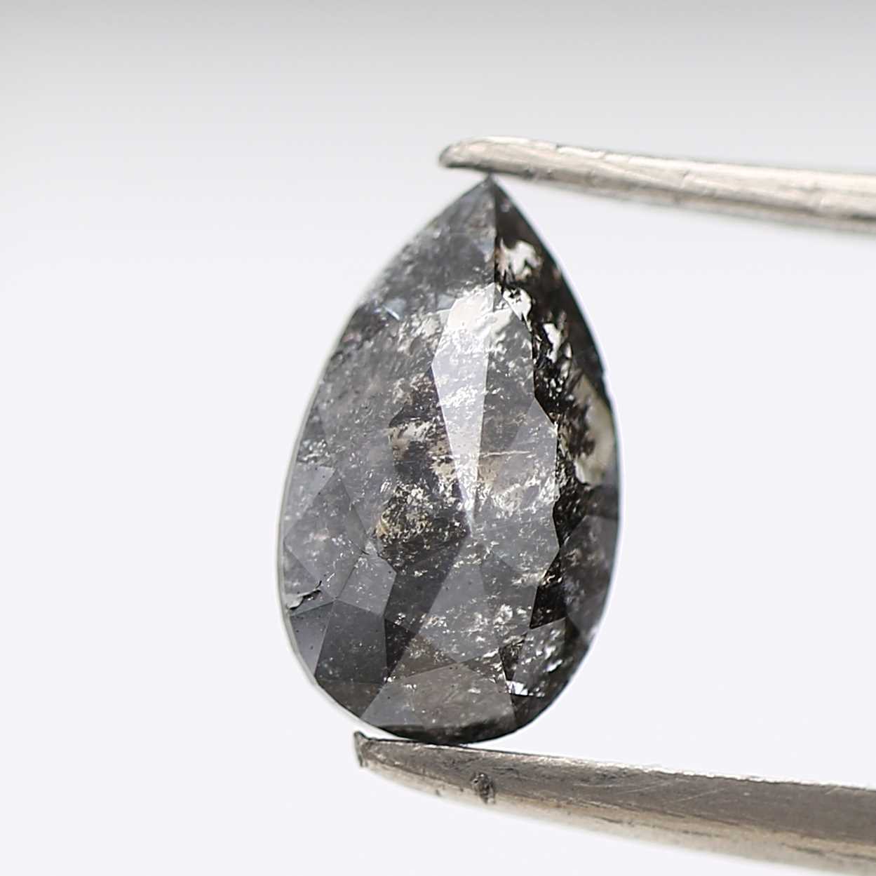 Salt and Pepper Diamond Fancy Gray Color 1.13 CT 8.98 x 5.30 x 3.80 MM Pear Cut Diamond! Natural Loose Diamond ! Christmas Gift for Her