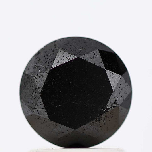 1.31 Carat Fancy Black Round Shape Brilliant Cut Natural Loose Diamond