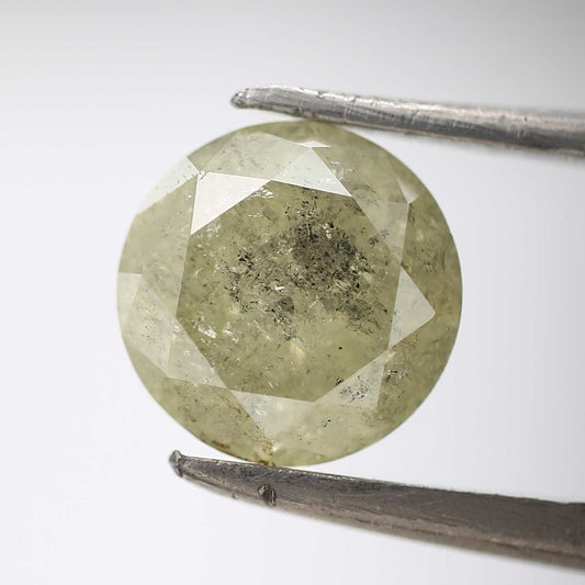 1.52 Carat Salt and Pepper Round Brilliant Cut Natural Loose Diamond