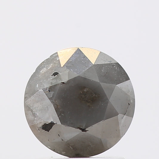 1.50 Carat Gray Rustic Round Shape Brilliant Cut Natural Loose Diamond
