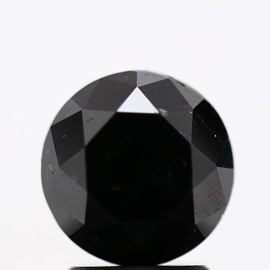 2.77 Carat Fancy Black Round Shape Brilliant Cut Natural Loose Diamond