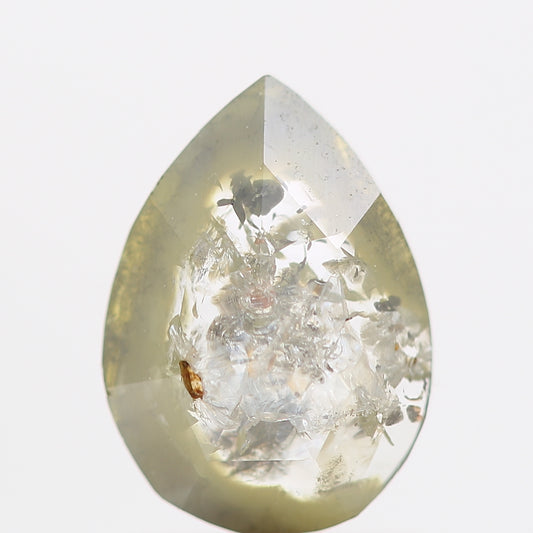 Salt and Pepper Diamond Fancy Gray Color 0.58 CT 7.20 x 5.12 x 1.80 MM Pear Cut Diamond! Natural Loose Diamond ! Christmas Gift for Her