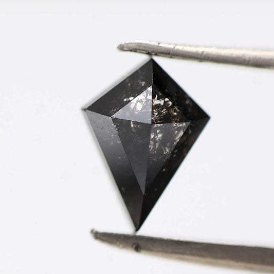 salt and pepper diamond ! 0.77 Ct 8.05 x 5.70 x 2.60 MM natural gray shield loose diamond for engagement ring for her