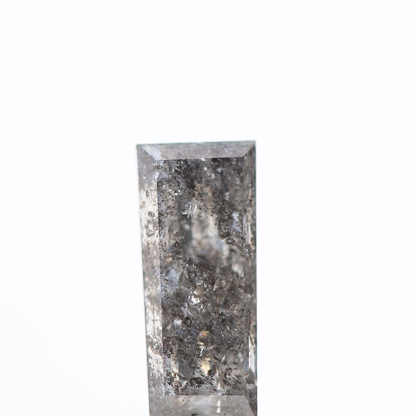 salt and pepper diamond ! 0.72 Ct 7.90 x 3.35 x 2.68 MM natural gray baguette loose diamond for engagement ring for her