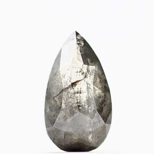 Salt and Pepper Diamond Fancy Gray Color 0.70 CT 7.77 x 4.31 x 2.32 MM Pear Cut Diamond! Natural Loose Diamond ! Christmas Gift for Her