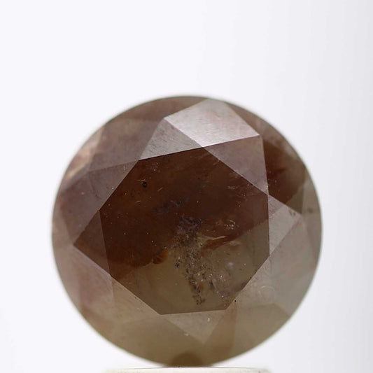 3.93 Carat Rustic Brown Round Shape Brilliant Cut Natural Loose Diamond