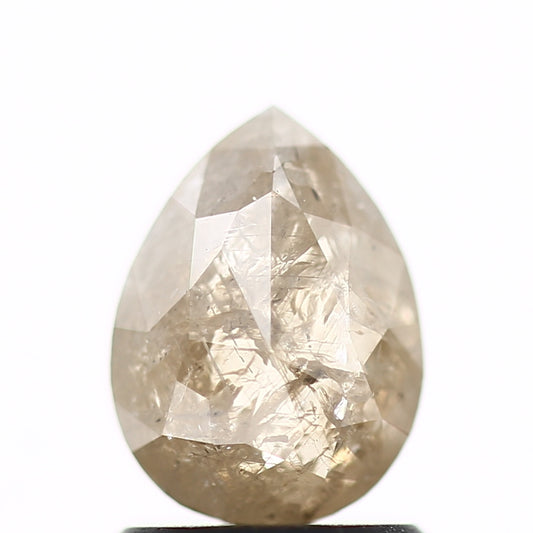 Salt and Pepper Diamond Fancy Brown Color 1.28 CT 7.78 x 5.85 x 3.19 MM Pear Cut Diamond! Natural Loose Diamond ! Christmas Gift for Her