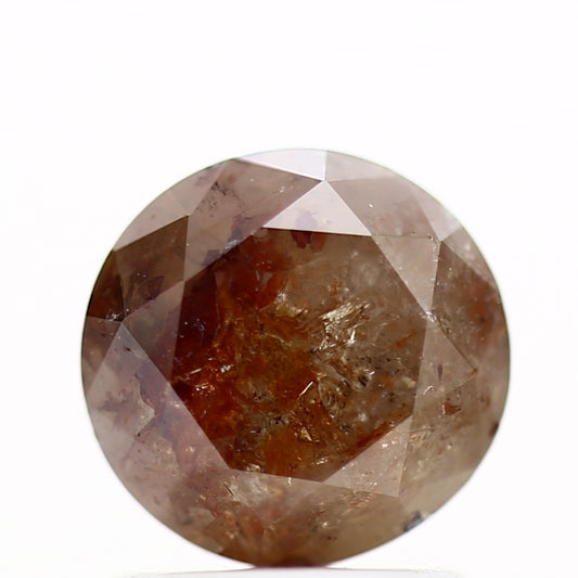 1.56 Carat Brown Round Shape Brilliant Cut Natural Loose Diamond