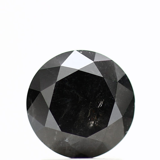 GIA round black certified diamonds