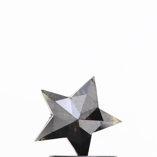 0.52 Ct Natural Black Star Cut Loose Diamond for Jewelery