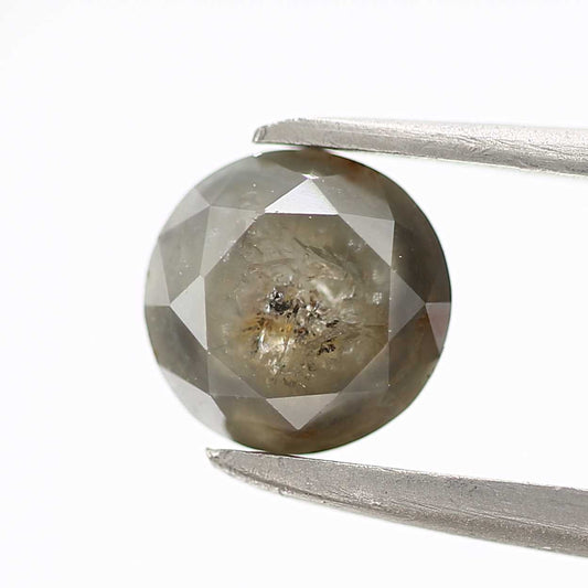0.96 Carat Salt and Pepper Diamond Round Brilliant Cut Natural Loose Diamond