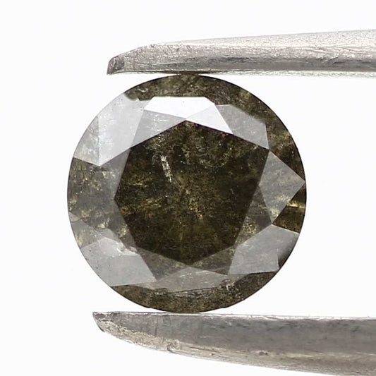 0.42 Carat Fancy Gray Round Shape Brilliant Cut Natural Loose Diamond