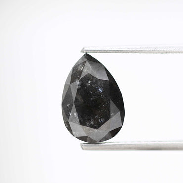 Salt and Pepper Diamond Fancy Gray Color 2.01 CT 10.12 x 7.01 x 4.23 MM Pear Cut Diamond! Natural Loose Diamond ! Christmas Gift for Her