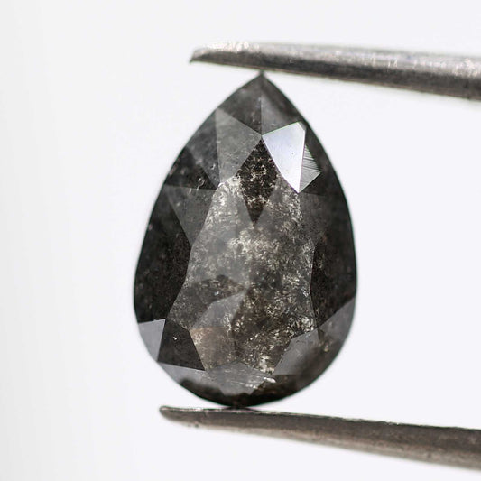 Salt and Pepper Diamond Fancy Gray Color 1.82 CT 9.80 x 6.60 x 3.42 MM Pear Cut Diamond! Natural Loose Diamond ! Christmas Gift for Her