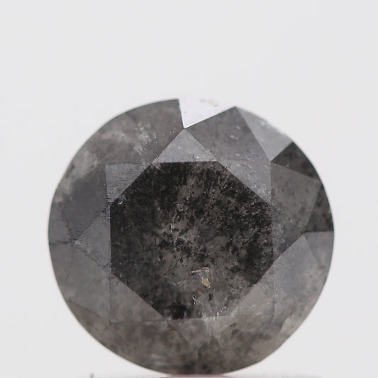 0.88 Carat Fancy Gray Round Shape Brilliant Cut Natural Loose Diamond