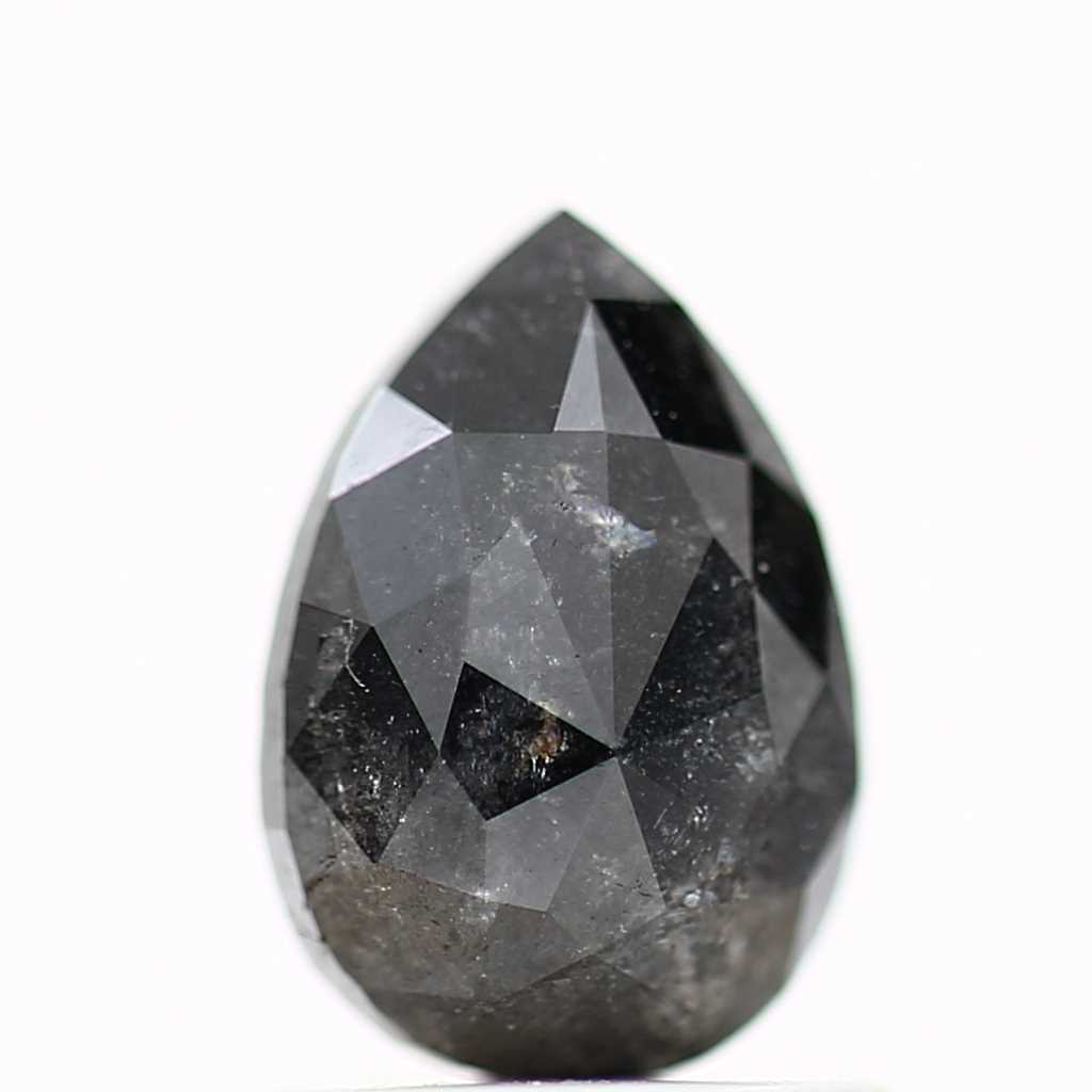 Salt and Pepper Diamond Fancy Gray Color 1.22 CT 7.79 x 5.48 x 3.18 MM Pear Cut Diamond! Natural Loose Diamond ! Christmas Gift for Her