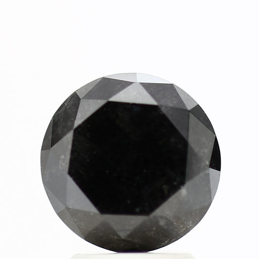 GIA round black certified diamonds