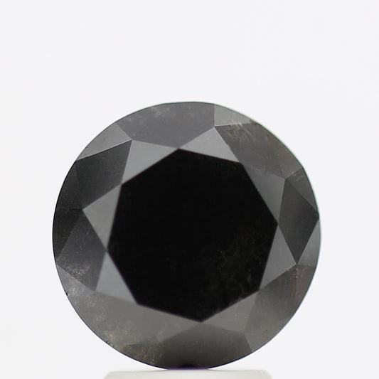 GIA round black certified diamonds