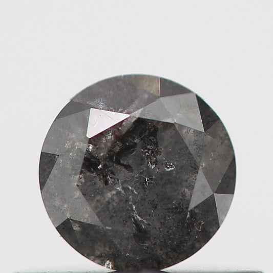 0.35 Carat Salt and Pepper Fancy Gray Round Brilliant Cut Natural Loose Diamond